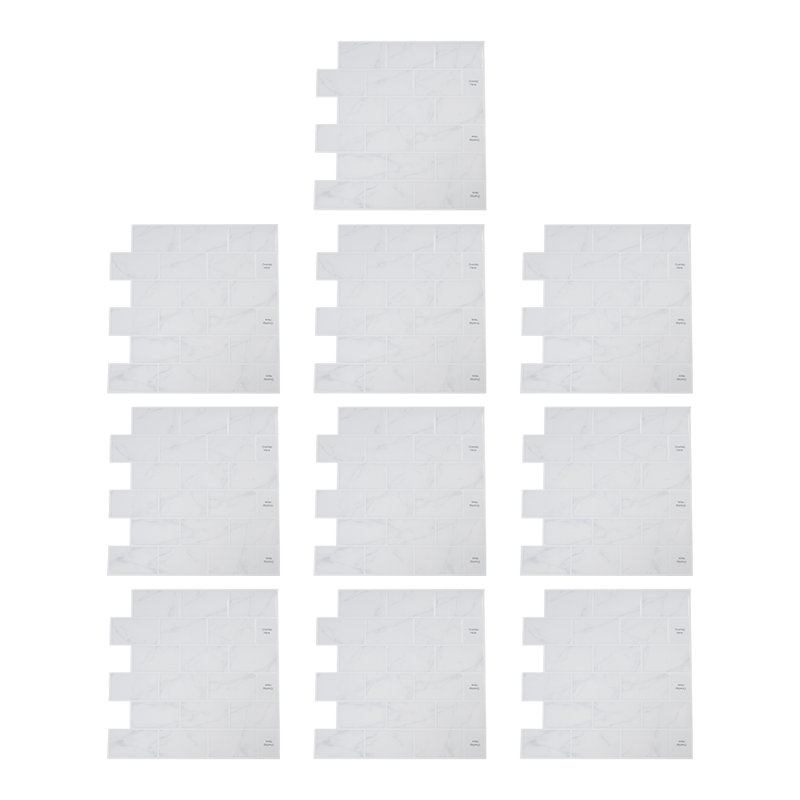30cm x 30cm Wallpaper Tile, White