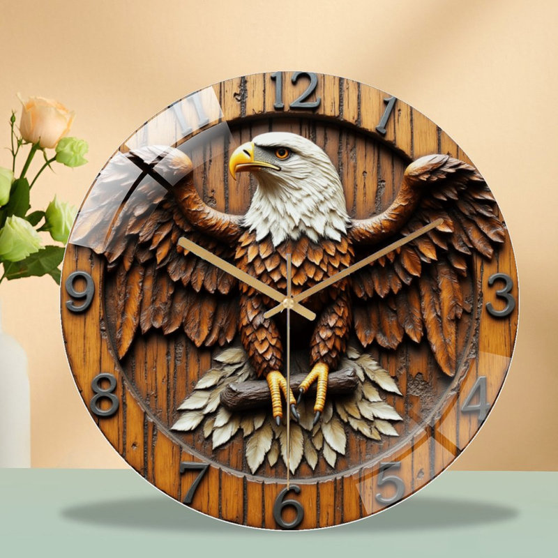 Horloge murale aigle - horloge murale 12 po