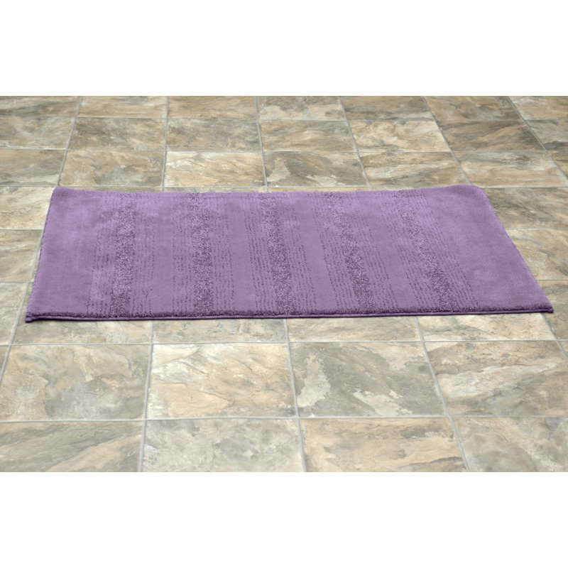 Nylon Bathroom Mat with Non-Slip Appliance Niala, Mauve, 2 pi x 3 pi 4 po