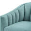 Élégante chaise d'appoint pivotante Coastal avec 4 abat-jours Breezy doux, support à ressorts hélicoïdaux, coussin amovible, dossier vertical, charme à 360 degrés, abat-jour en chanvre, corail, bleu œuf, pierre, assise,