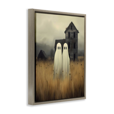 Cadre flottant Spooky Farmhouse Ghost Duo, design par LSR Design Studio