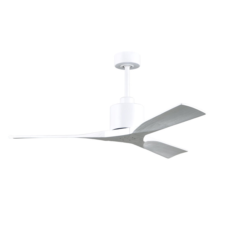 Nan Ceiling Fan In Textured Blades, Matte White, Matte White, 52"