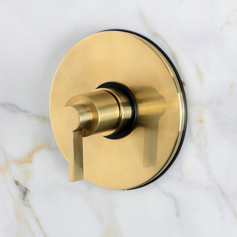 Kingston Brass NuvoFusion Single-Handle Pressure Balanced Shower Faucet, Brushed Brass