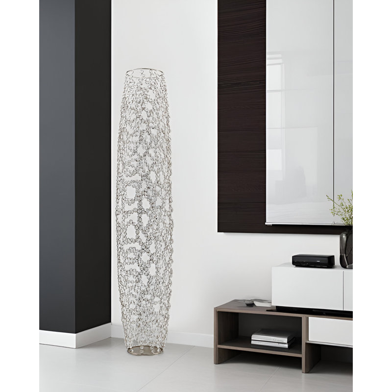 Vase de plancher ovale en verre cristal, H 47 po x l 9 po x P 9 po