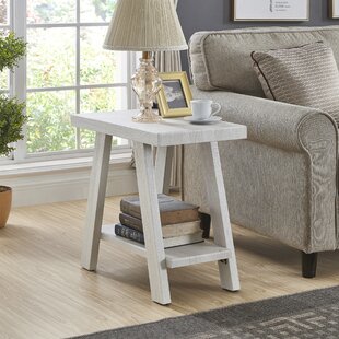 Mainstays Farmhouse Square Side Table with Storage, Rustic Weathered Oak