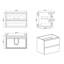 Meuble-lavabo de 30 po, gris: style moderne avec capacité de rangement silencieuse et généreuse, meuble-lavabo mural gris: grand espace de tiroir-795642521-795642522