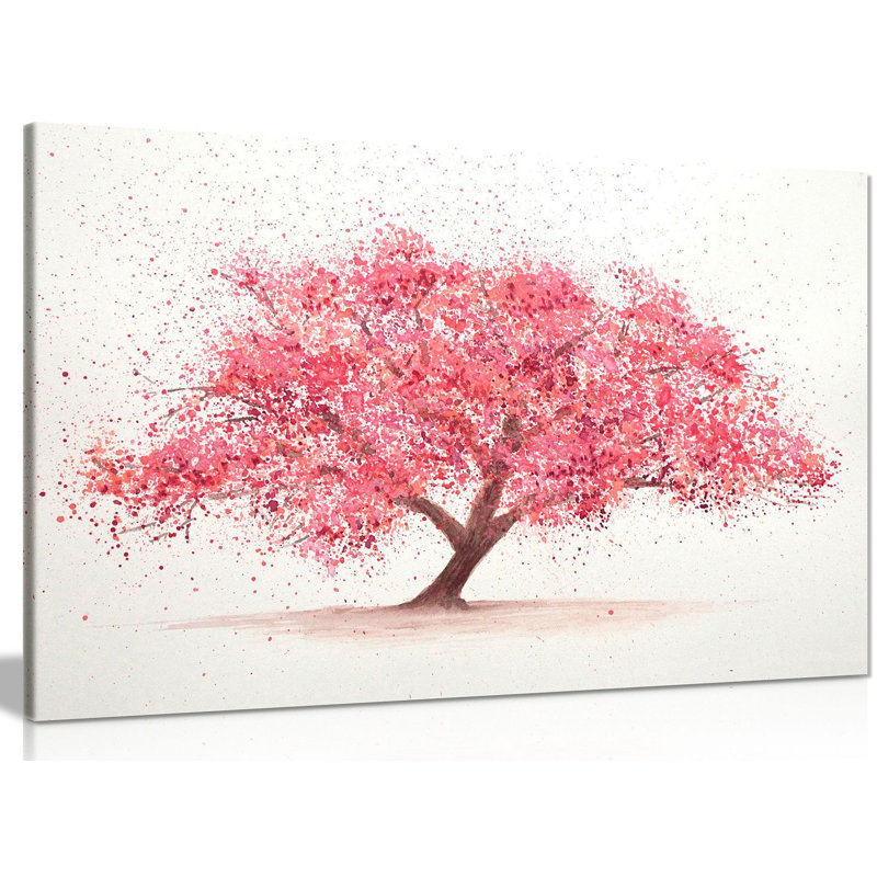 Cherry Tree Blossom - Wrapped Canvas Print, 51cm H x 76cm W x 1.8cm D