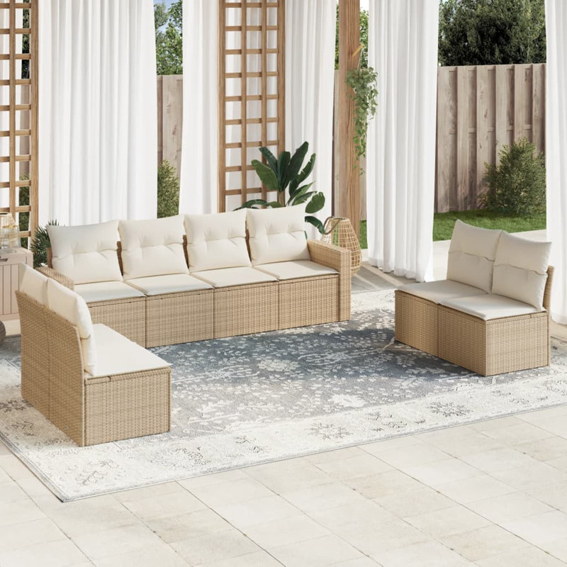 Ensemble de canapé de jardin Vidaxl beige