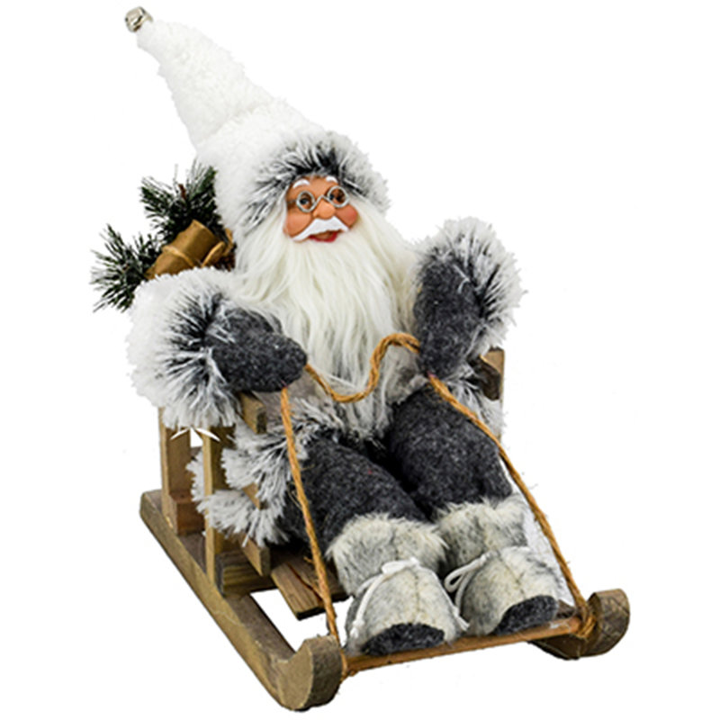 Figurine de père Noël sur traîneau