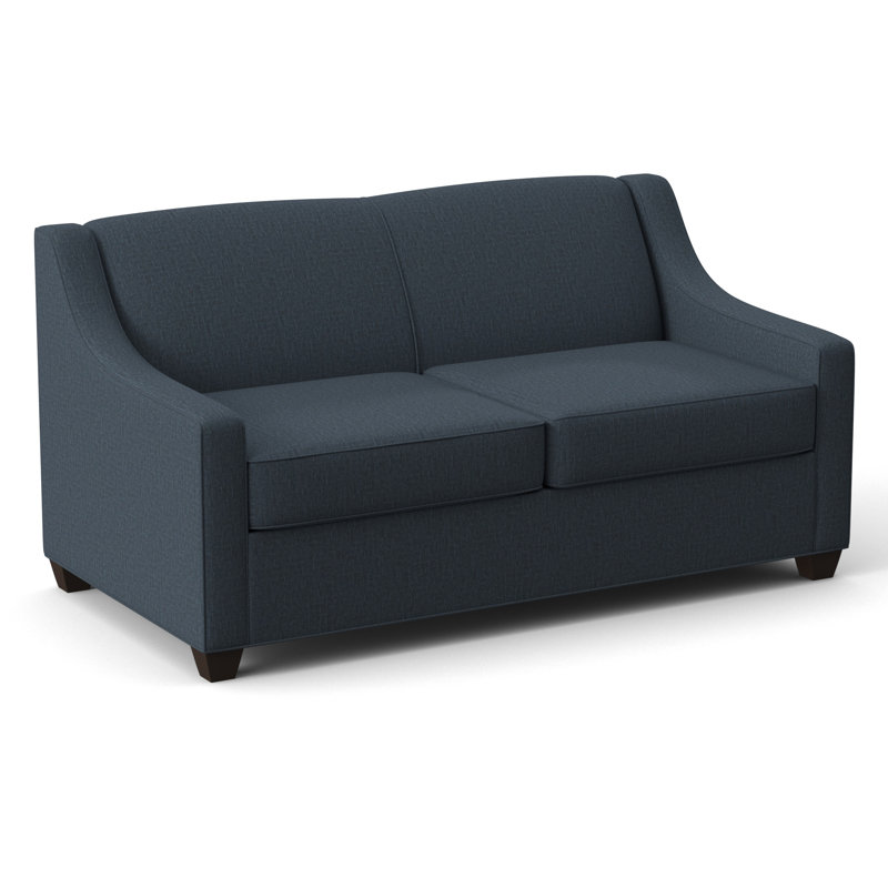 Phillips 68" Square Arm Loveseat with Reversible Cushions, Fluff Rain, Cafelle