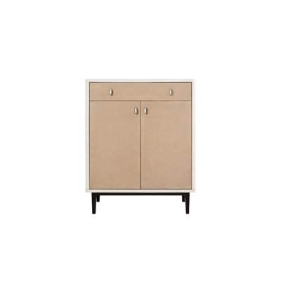 Modern Bar Cabinet With Self Closing Drawer Guides And 2 Doors Solid Wood+ Cabinet, 18.75 In. Package Width, Construction