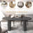 Extendable Dining Table Set, Rustic Oval Dining Room Table & Velvet Dining Chairs with Wood Leg, 62.99" -78.74" Dining Table and Chairs Set, Modern Dining Table Set-1348664879-1348664878