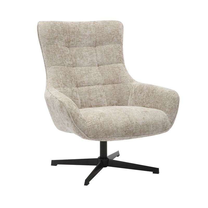 Sessel Upholstered Swivel Accent Chair, Beige