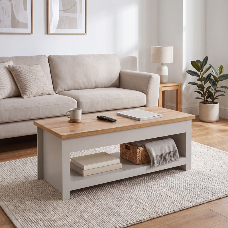 Beacsfield Sled Coffee Table with Storage, Grey