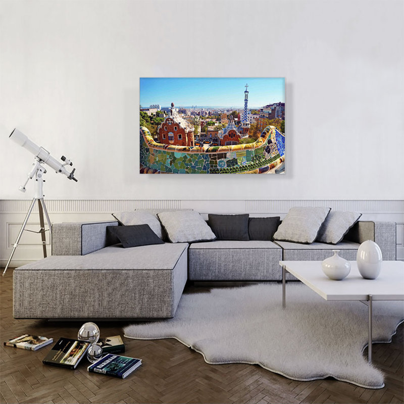 Barcelone, Espagne, reproduction de photo sur toile tendue, H 26 po x l 40 po x P 0,75 po