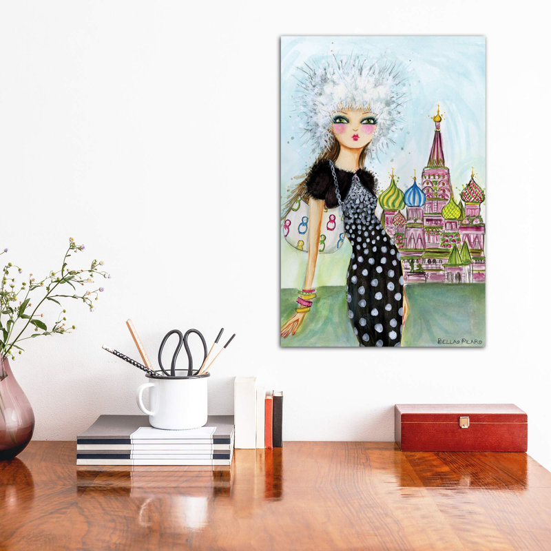 Art de Moscou, Toile tendue, H 18 po x l 12 po x P 1,5 po