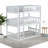 Modern Rubber Wood Twin Over Twin Over Twin Triple Bunk Bed - Detachable Design With Ladders & Full Guardrails, Astm F1427 Certified, Space-saving Furniture For 3 Kids/teens-1021824876