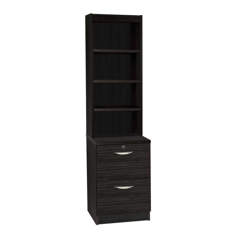 Cosmo 48cm Wide 2 -Drawer File Cabinet, Black Havana