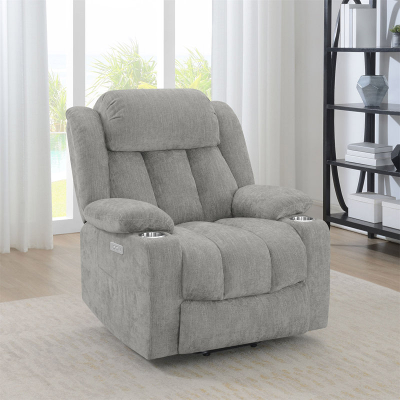 Fauteuil inclinable électrique relevable Beca Grey, Gris clair