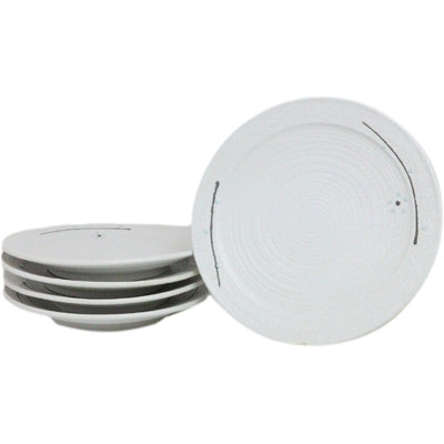 Ensemble de 5 grandes assiettes rondes Collection Snow Snow