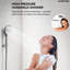 Système de douche à pression équilibrée, robinet de douche à pluie de 10 pouces avec valve brute-73468224