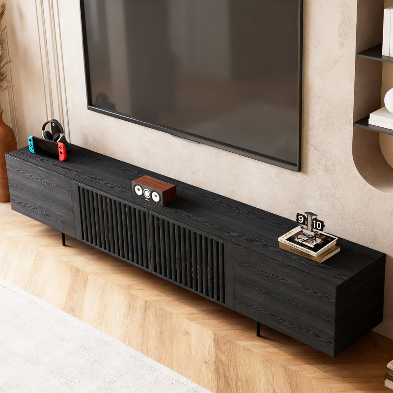 94.48 Inch Tv Stand For Tvs Up To 100 Inches With Storage, 21.65"H x 94.48"L x 15.75"W