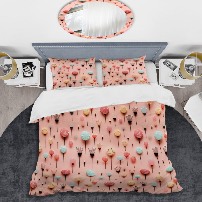 Ensemble de housse de couette Hennings, Housse de couette pour grand lit et 2 taies décor