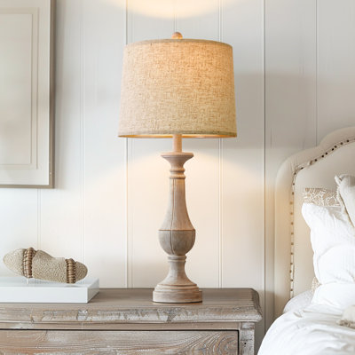 27.25"retro Resin Lamp With Usb Suitable For Living Room,entryway,console,sideboard,sofa Table