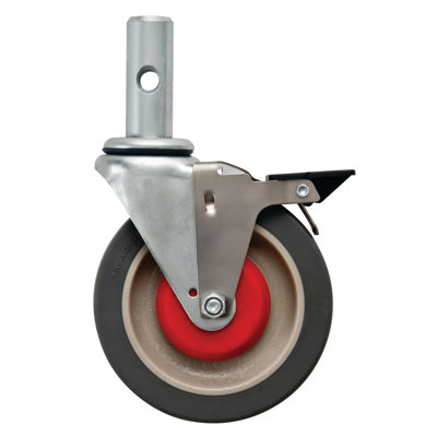 Polyurethane Flat Caster Assembly Tread Wheel with Brake