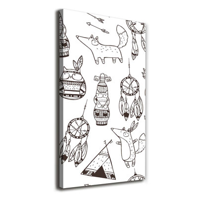 Indian Background - Wrapped Canvas Print