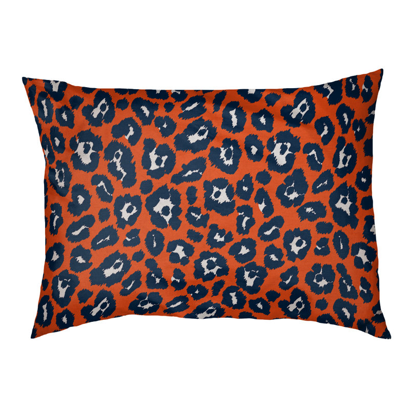 Coussin d'extérieur Seattle, Très grand (l 40 po x P 50 po x H 6 po), Orange / blanc / bleu
