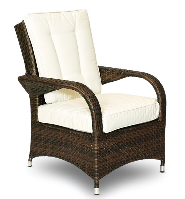 2 Seater Rattan Conversation Set, White, Brown