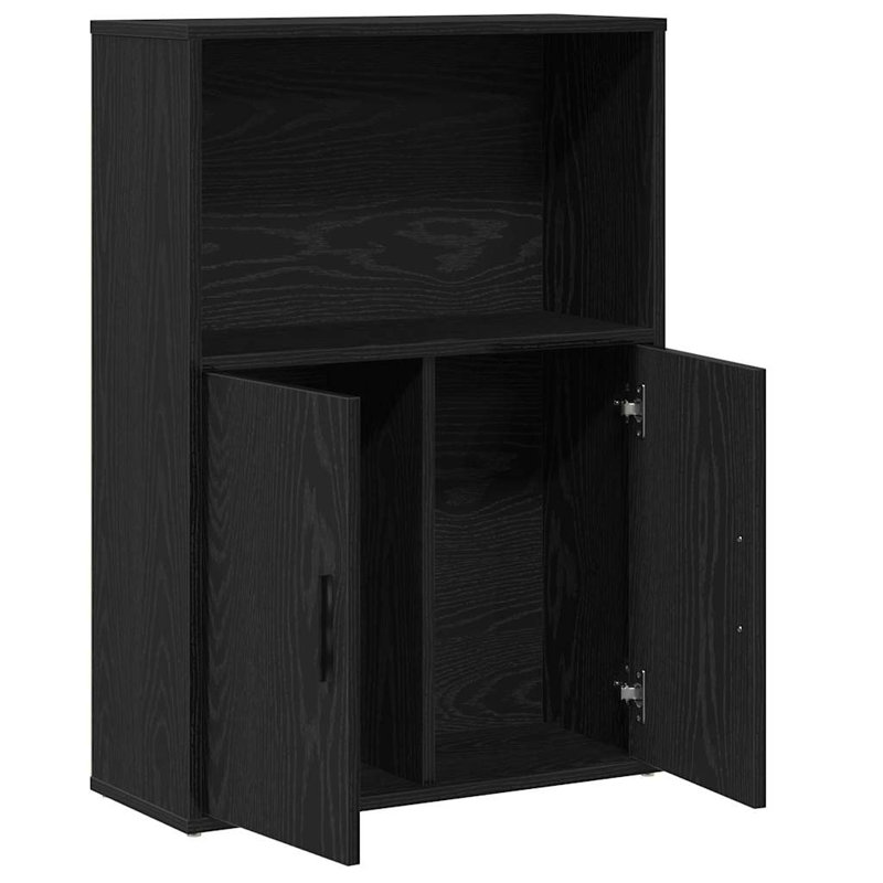 Shevetta 85cm H x 60cm W Bookcase, Black Oak