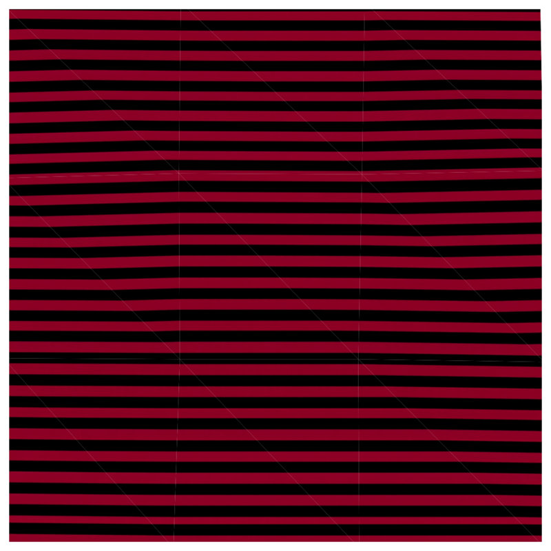 Édredon à rayures moderne, Lit simple, Rayures rouges