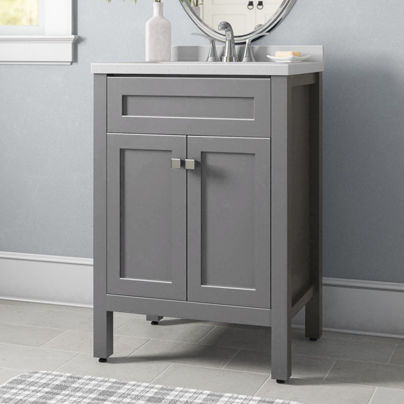 Ensemble de meuble-lavabo simple 25 po Marro, Gris