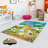 Stylish Woven Carpet, 4 x 6 Feet, 100% Polyester | Antibacterial, 3D Digital Printing, Non-Slip PVC Felt Dot Underside | Machine Washable, 0.4 in Pile Height, Perfect for Living Room & Bedroom Decor-1587631993