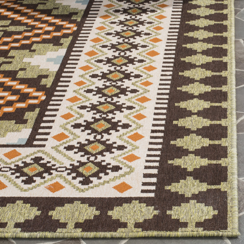 Northpoint Performance Southwestern Indoor/Outdoor Area Rug, Rectangle 2' x 3'7"