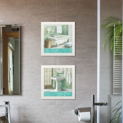 " Refresh Bath I & II " by Danhui Nai 2 - Pieces Painting Print
