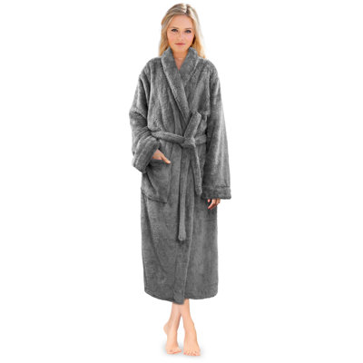 Lamartine Fleece Girl / Woman+ Mid-Calf Bathrobe with Pockets
