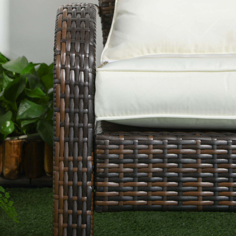 Outsunny Patio Wicker Adirondack Chair