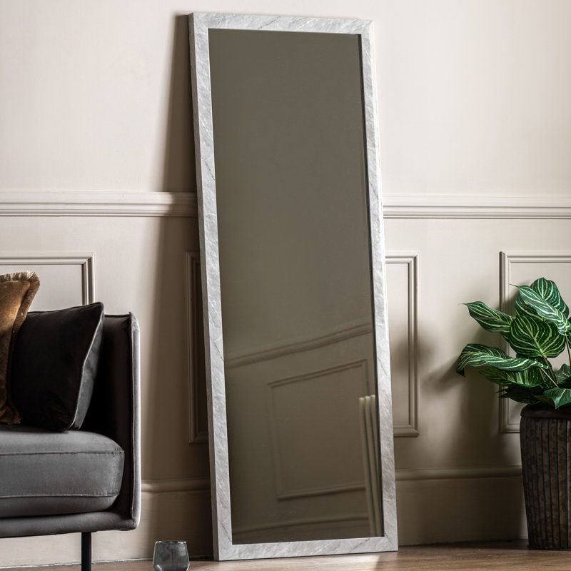 Deanette Rectangle Mirror, White, 398.78 cm H x 144.78 cm W