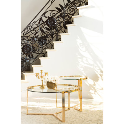 Darlina Glass Tray Top Nesting Tables
