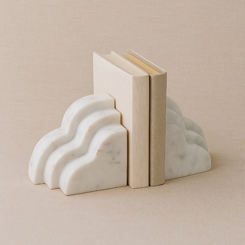 Ceryis Marble White Bookend