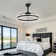 Jucel 24" Modern Smart Reversible Ceiling Fan with Light and APP Control, 6-Speed Dimmable LED Fan Lights