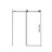 Frameless Shower Door 5660 "W X 76" H, 1/4 "(6 Mm) Clear Tempered Glass, Explosion Proof Film, Stainless Steel Handle, Matte Black-124947361