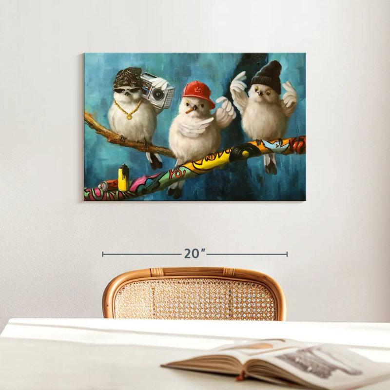 Birdz In Da Hood II, H 16 po x l 24 po
