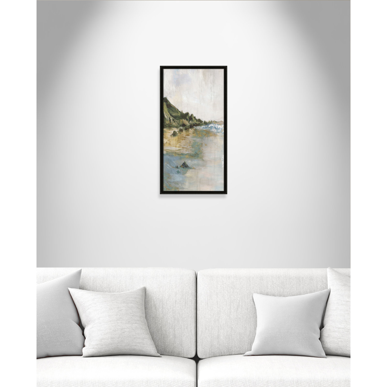 Cordoba "Tide's Edge" Print, 25.5" H x 13.5" W, Espresso