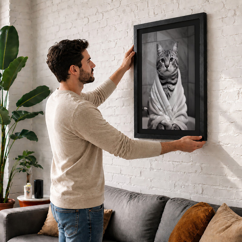 Portrait In White Minimalist - Print, Unframed, A3 - 42.0 x 29.7 cm