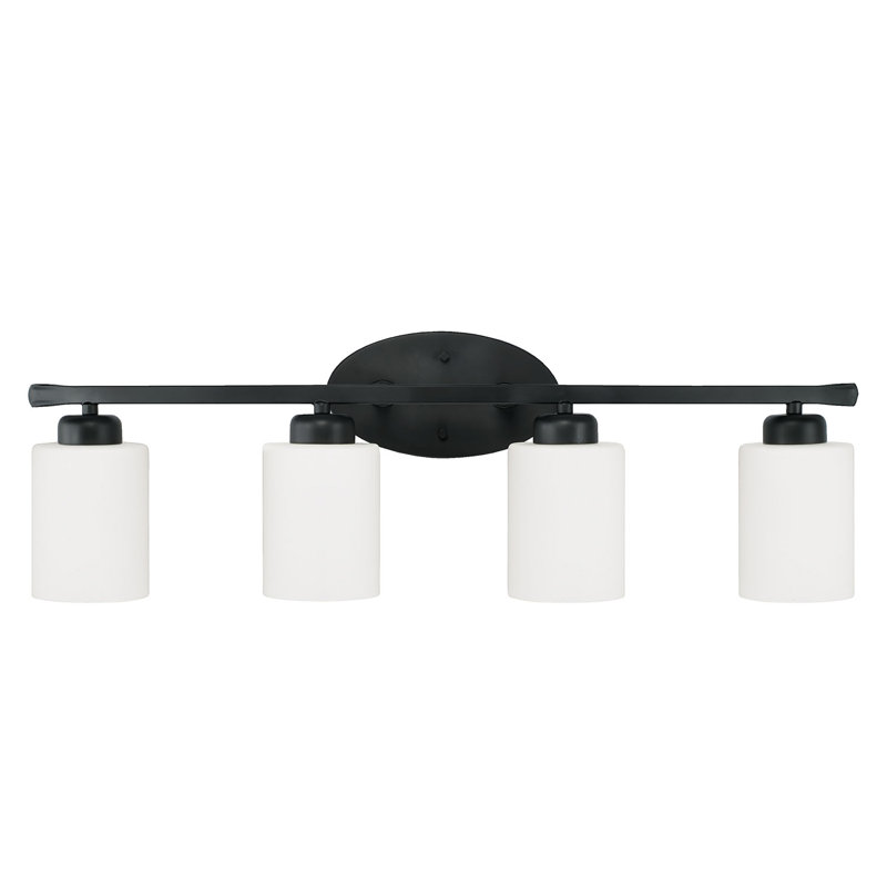 Éclairage pour meuble-lavabo à intensité variable Dixon, Noir mat, 4