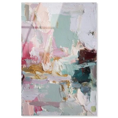 "Pastel Impasto Dream I", reproduction d'art acrylique sur toile par Art Remedy, prête à être suspendue, 10 x 15